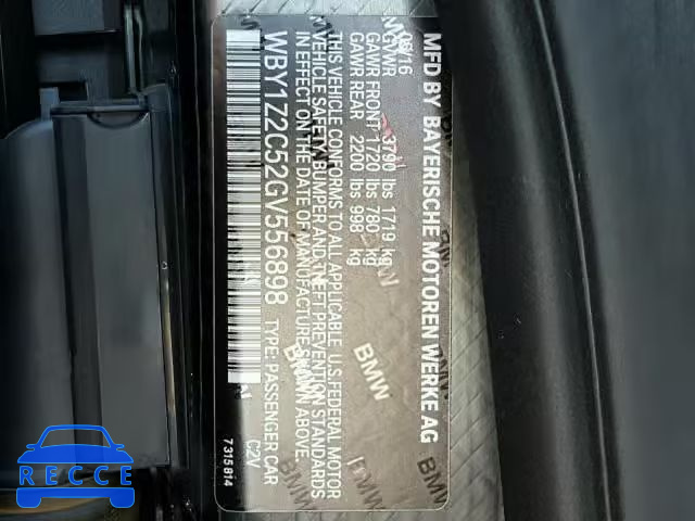 2016 BMW I3 BEV WBY1Z2C52GV556898 зображення 9