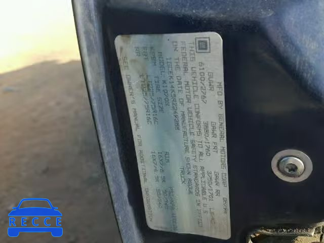 1994 CHEVROLET GMT-400 K1 1GCEK14K5RZ249288 image 9