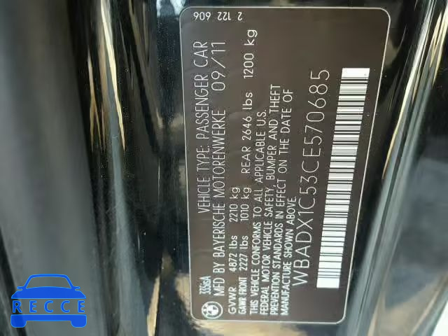 2012 BMW 335 I SULE WBADX1C53CE570685 image 9