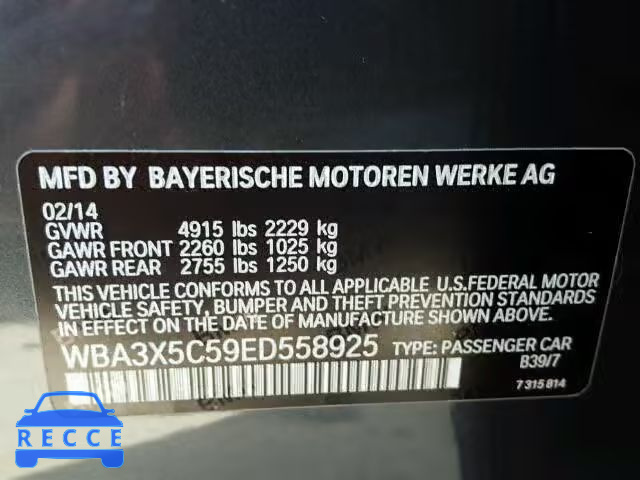 2014 BMW 328 XIGT WBA3X5C59ED558925 image 9