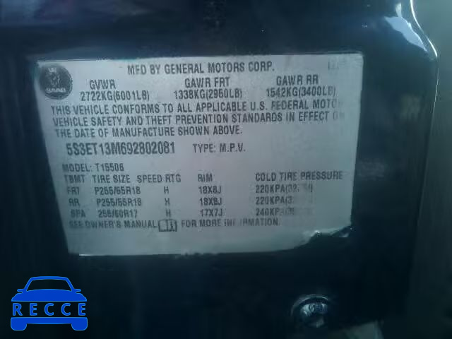 2009 SAAB 9-7X 4.2I 5S3ET13S092802463 image 9