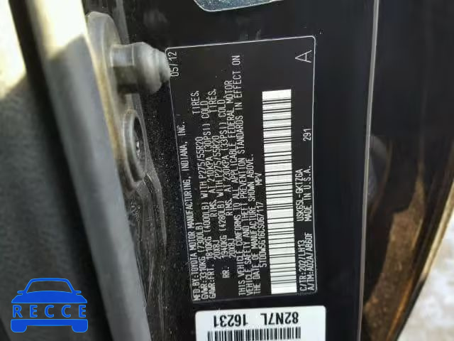 2012 TOYOTA SEQUOIA PL 5TDDW5G16CS067117 image 9