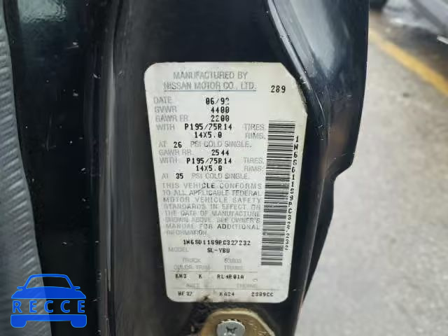 1993 NISSAN TRUCK SHOR 1N6SD11S9PC327232 image 9