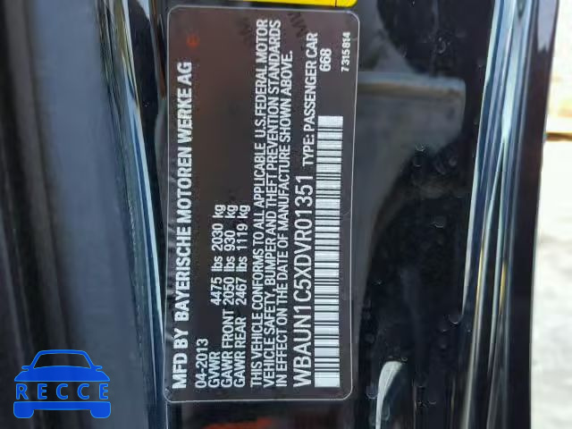 2013 BMW 128 I WBAUN1C5XDVR01351 Bild 9