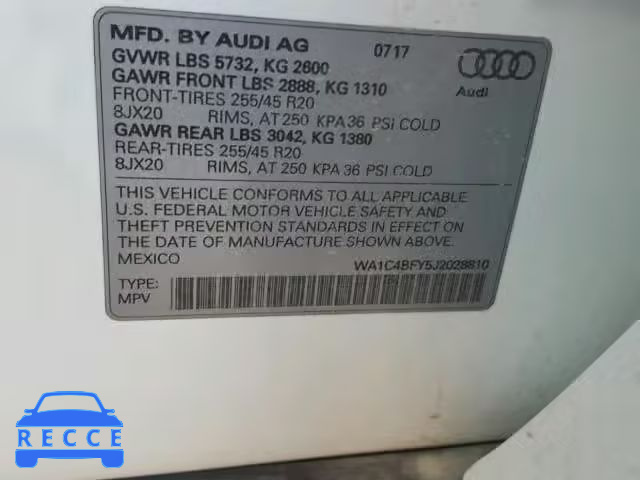 2018 AUDI SQ5 PRESTI WA1C4BFY5J2028810 image 9