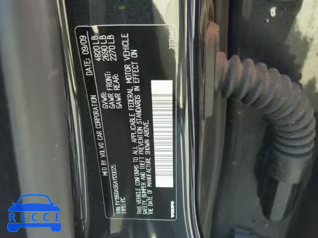 2010 VOLVO S80 3.2 YV1960AS6A1120025 image 9