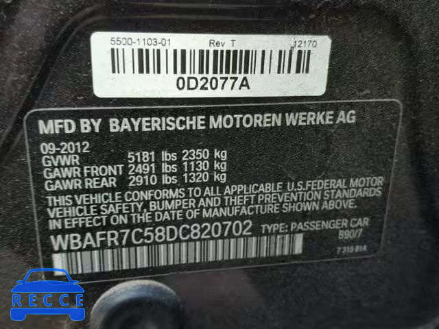 2013 BMW 535 I WBAFR7C58DC820702 Bild 9