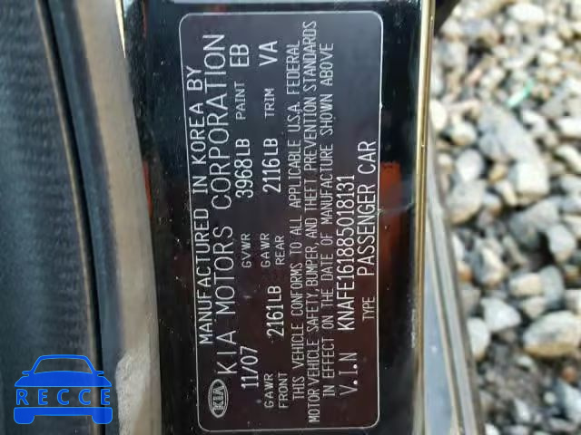 2008 KIA SPECTRA5 5 KNAFE161885018131 image 9