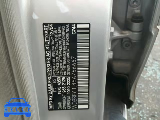 2005 MERCEDES-BENZ C 240 WDBRF61J45A766667 image 9
