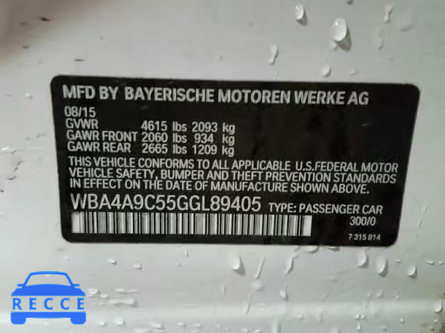 2016 BMW 428 I WBA4A9C55GGL89405 Bild 9