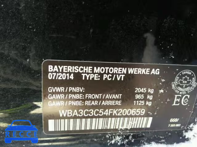 2015 BMW 320 I WBA3C3C54FK200659 зображення 9