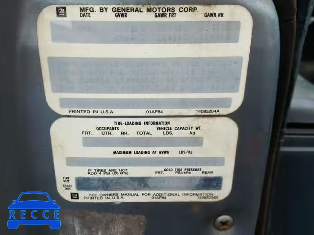 1986 CHEVROLET CAPRICE CL 1G1BN69H3GX102215 image 9