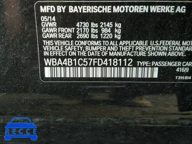 2015 BMW 435 I WBA4B1C57FD418112 image 9