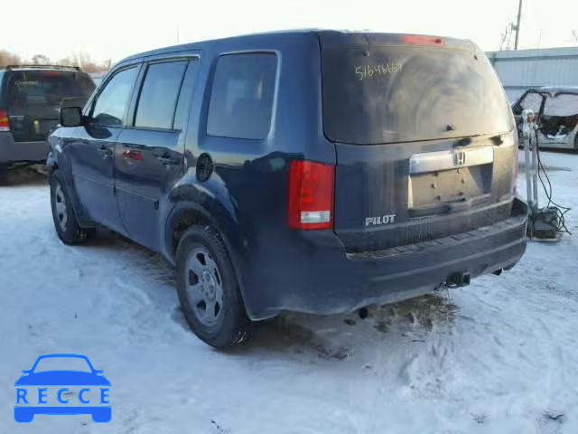 2010 HONDA PILOT LX 5FNYF4H22AB019019 image 2