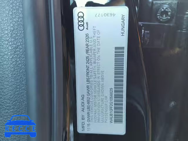 2016 AUDI S3 PREMIUM WAUB1GFF2G1056629 image 9