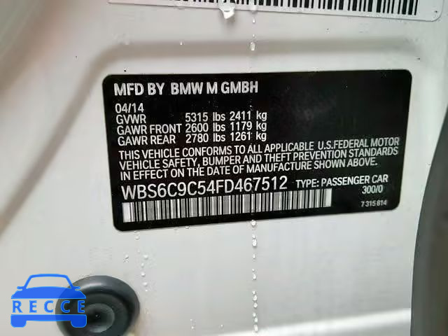 2015 BMW M6 GRAN CO WBS6C9C54FD467512 image 9