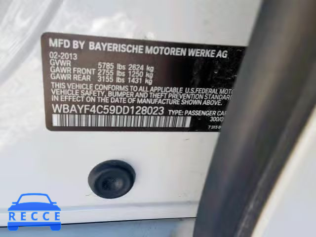 2013 BMW 740 LXI WBAYF4C59DD128023 зображення 9