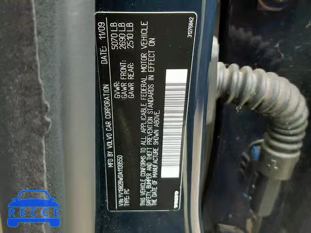 2010 VOLVO V70 3.2 YV1982BW0A1139550 зображення 9