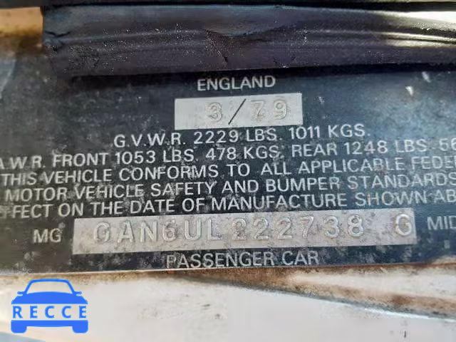 1979 MG MIDGET GAN6UL222738G image 9