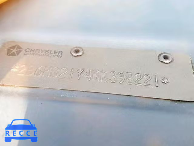1989 DODGE RAM VAN B2 2B6HB21Y4KK398221 зображення 9