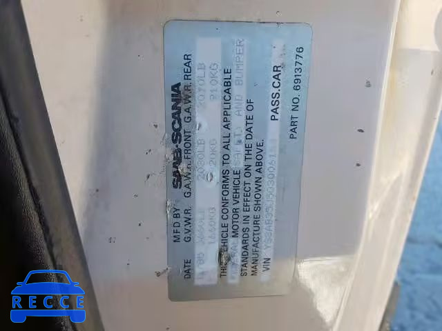 1986 SAAB 900 YS3AB35J5G3006153 image 9