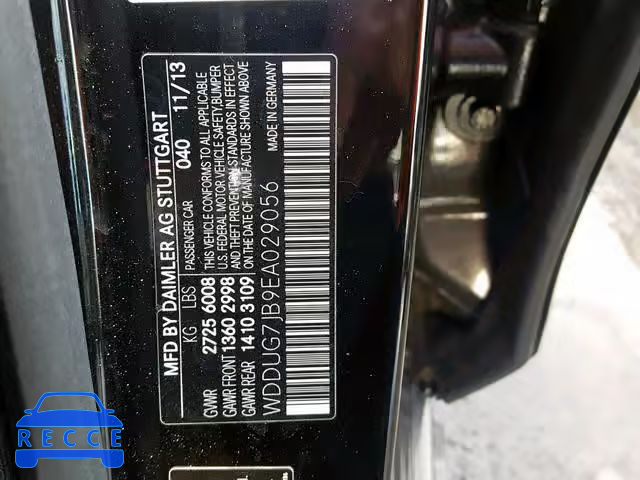 2014 MERCEDES-BENZ S 63 AMG WDDUG7JB9EA029056 зображення 9