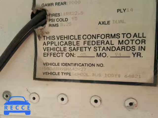 1995 INTERNATIONAL 3000 3800 1HVBBABN9SH642927 image 9
