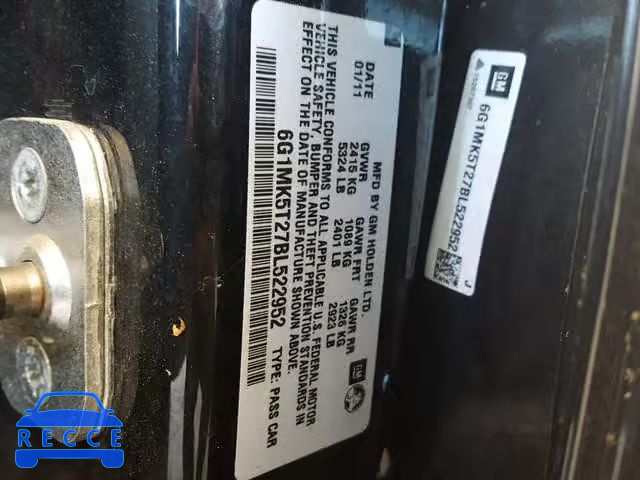 2011 CHEVROLET CAPRICE PO 6G1MK5T27BL522952 image 9