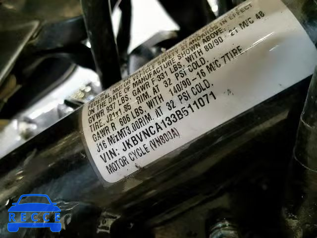 2003 KAWASAKI VN800 JKBVNCA133B511071 зображення 19
