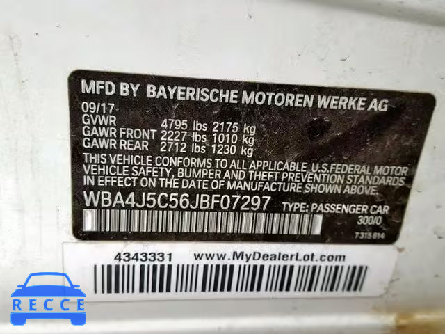 2018 BMW 440I GRAN WBA4J5C56JBF07297 Bild 9