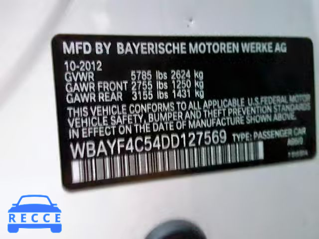 2013 BMW 740 LXI WBAYF4C54DD127569 image 9