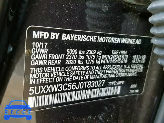 2018 BMW X4 XDRIVE2 5UXXW3C56J0T83027 зображення 9