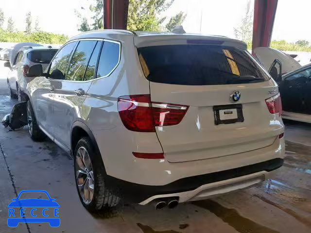 2017 BMW X3 SDRIVE2 5UXWZ7C37H0X43148 зображення 2