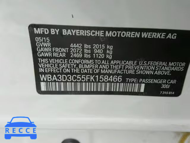 2015 BMW 328 D WBA3D3C55FK158466 Bild 9