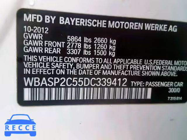 2013 BMW 535 XIGT WBASP2C55DC339412 image 9