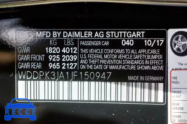 2018 MERCEDES-BENZ SLC 300 WDDPK3JA1JF150947 image 9