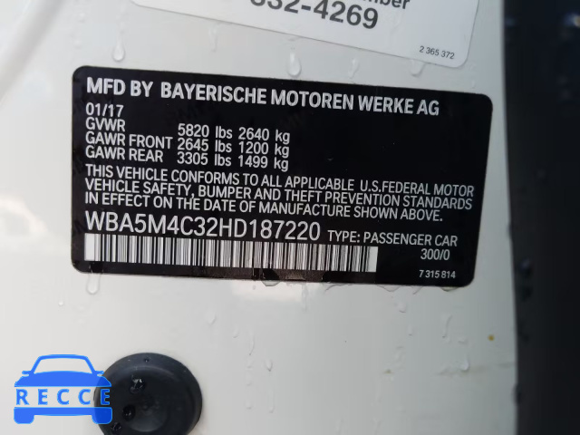 2017 BMW 535 XIGT WBA5M4C32HD187220 image 9