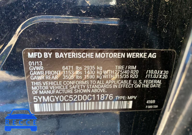2013 BMW X5 M 5YMGY0C52D0C11876 image 9