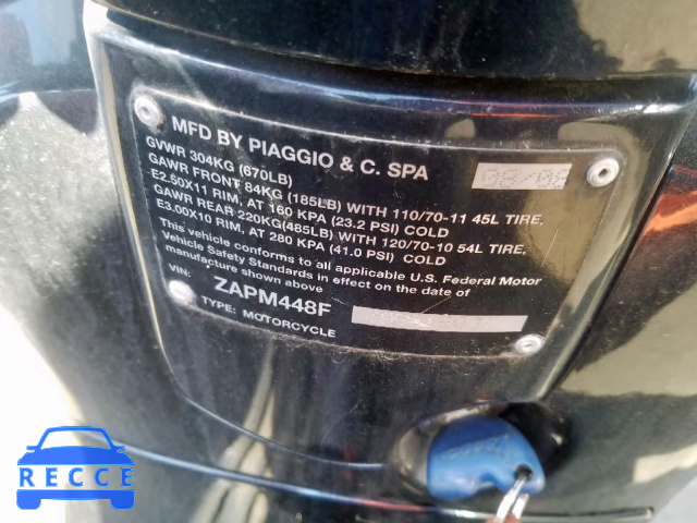 2009 VESPA LX 150 ZAPM448F395015838 image 9