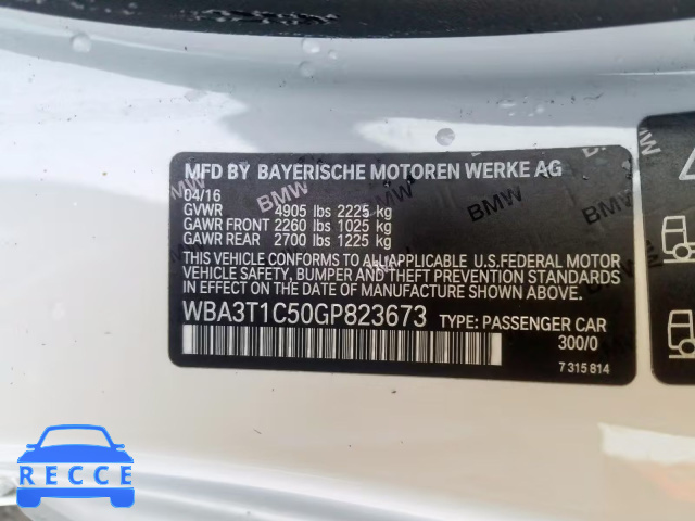 2016 BMW 428 XI SUL WBA3T1C50GP823673 image 9