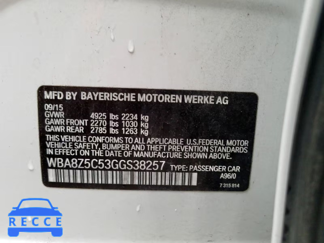 2016 BMW 328 XIGT S WBA8Z5C53GGS38257 зображення 9