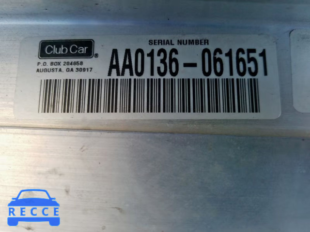 2000 CLUB GOLF CART AA0136061651 зображення 9