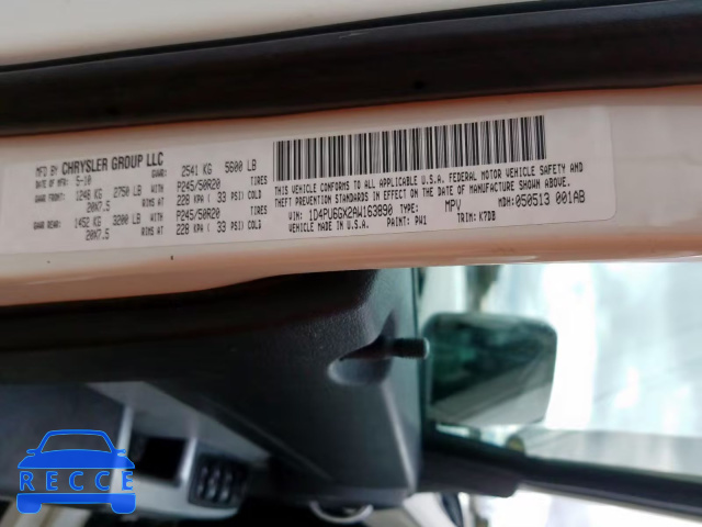 2010 DODGE NITRO DETO 1D4PU6GX2AW163890 зображення 9