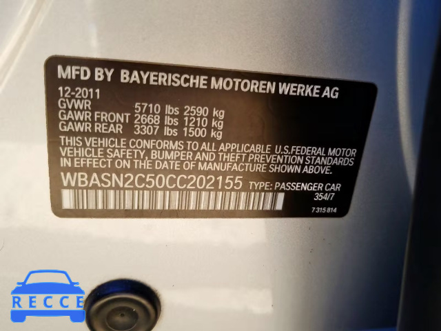 2012 BMW 535 IGT WBASN2C50CC202155 Bild 9