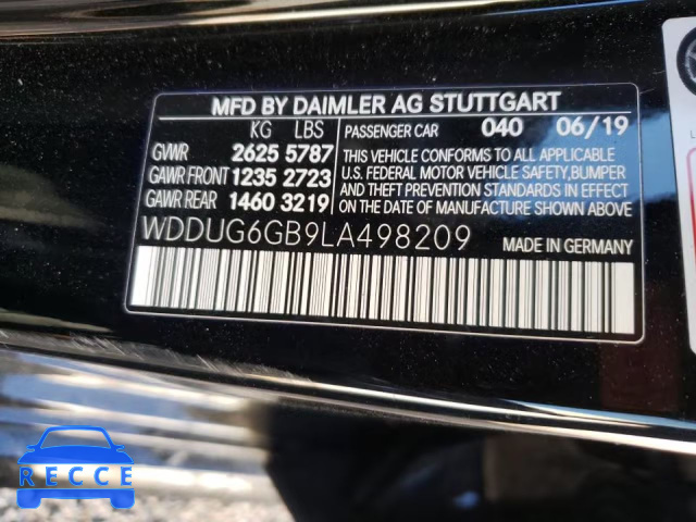 2020 MERCEDES-BENZ S 450 WDDUG6GB9LA498209 image 9