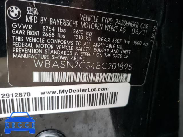 2011 BMW 535 GT WBASN2C54BC201895 зображення 9
