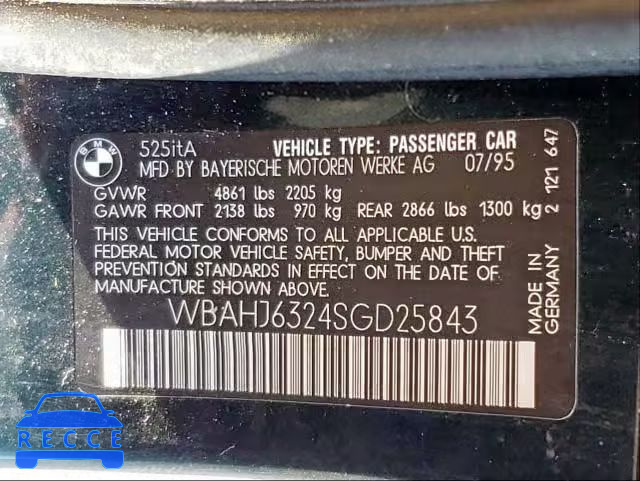 1995 BMW 525 IT AUT WBAHJ6324SGD25843 image 9