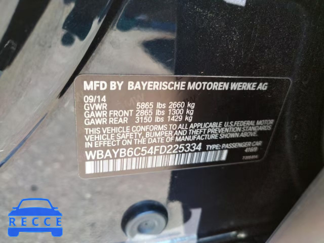 2015 BMW 750 XI WBAYB6C54FD225334 зображення 9