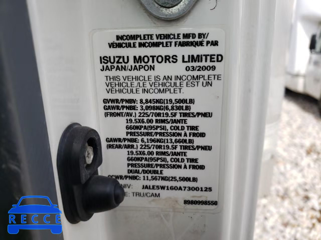 2010 ISUZU NQR JALE5W160A7300125 зображення 9