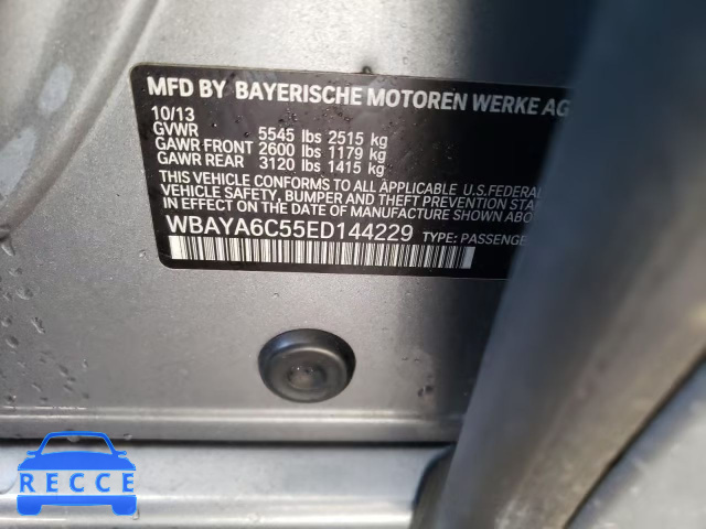 2014 BMW 740 I WBAYA6C55ED144229 image 9